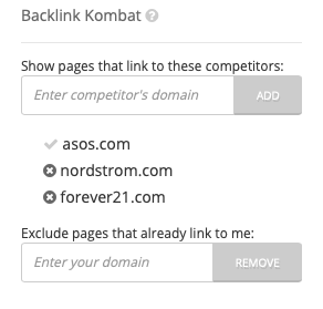 backlinks that other competitors have