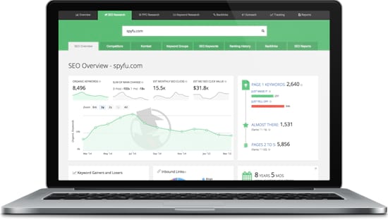 SpyFu SEO Keyword Research - Competitor SEO Keyword Spy Tools